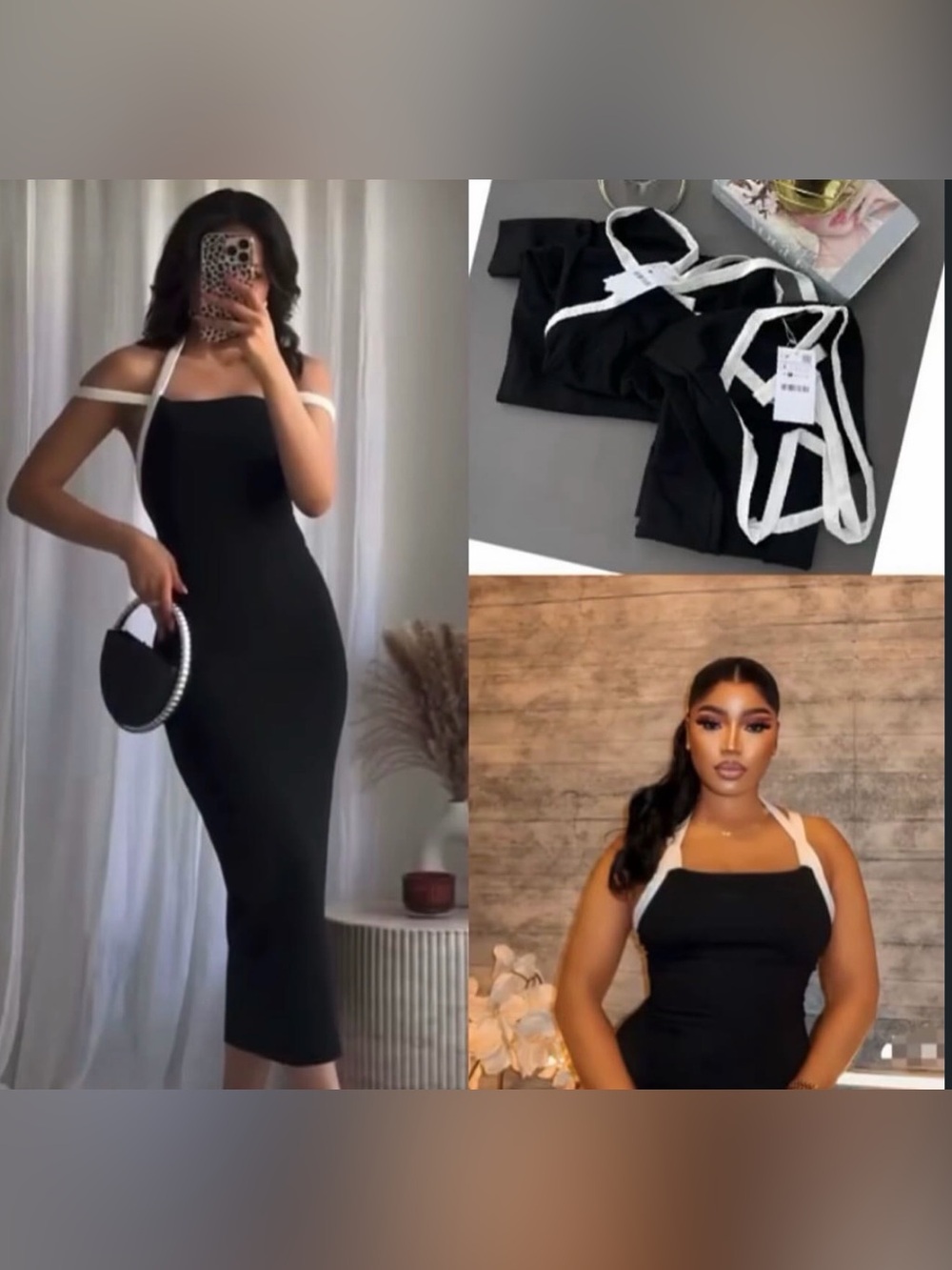 Zara Black Dress with White Strappy Back - Picture 13 of 16